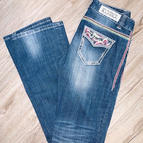 Rock & Roll Bootcut Jeans - Picture 1 of 5